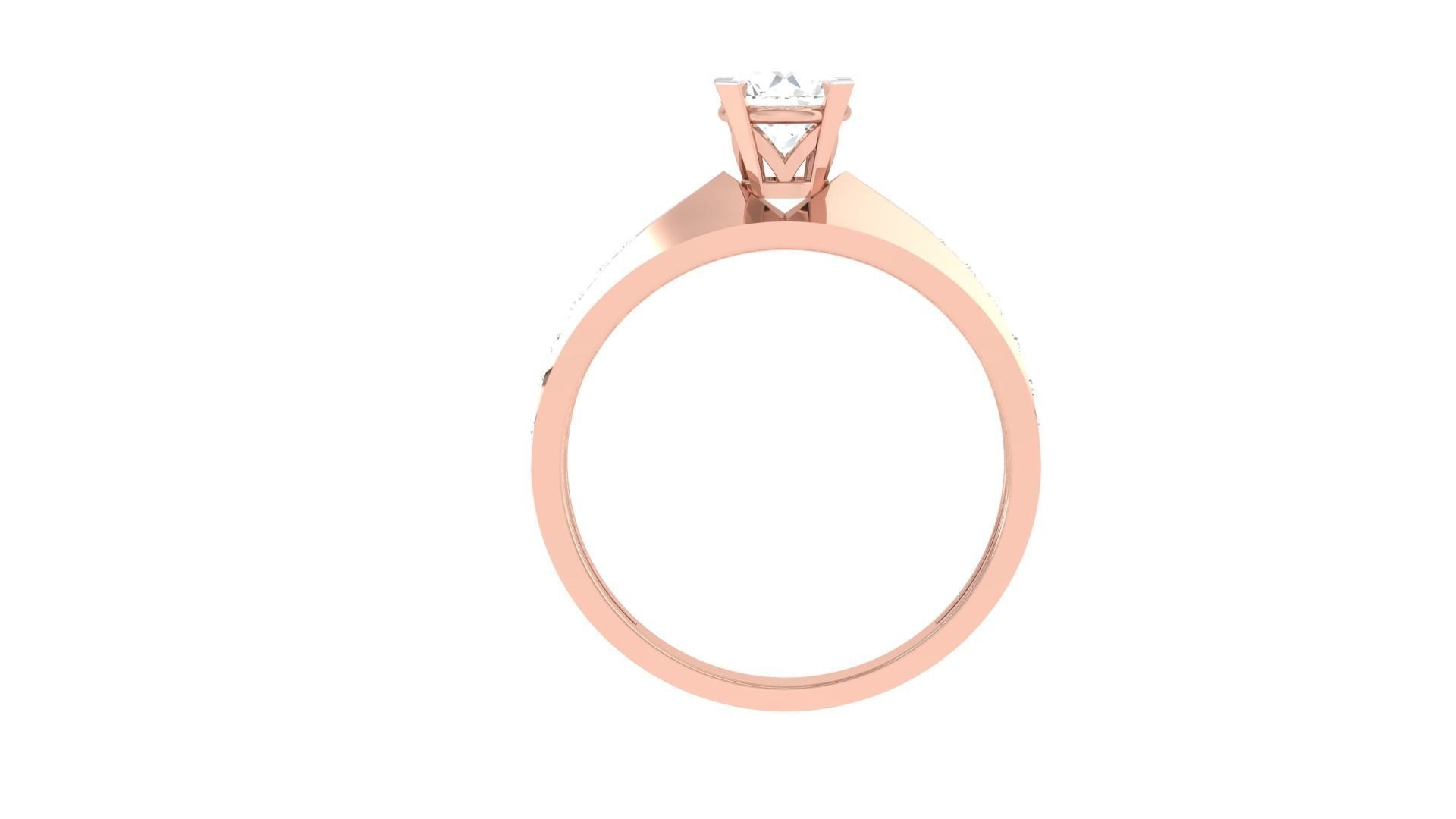 Rose Solitaire Ring