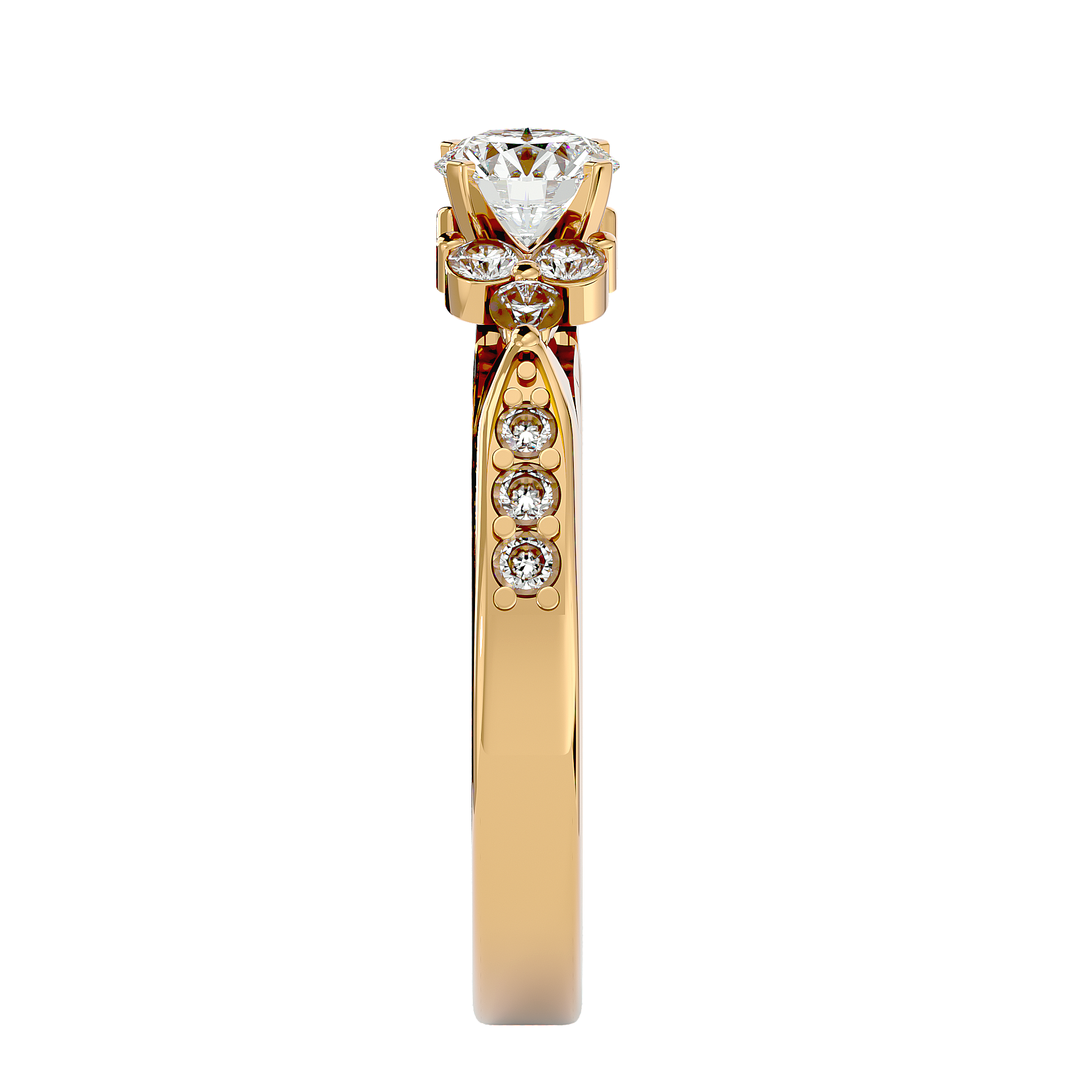 Flora Solitaire Ring