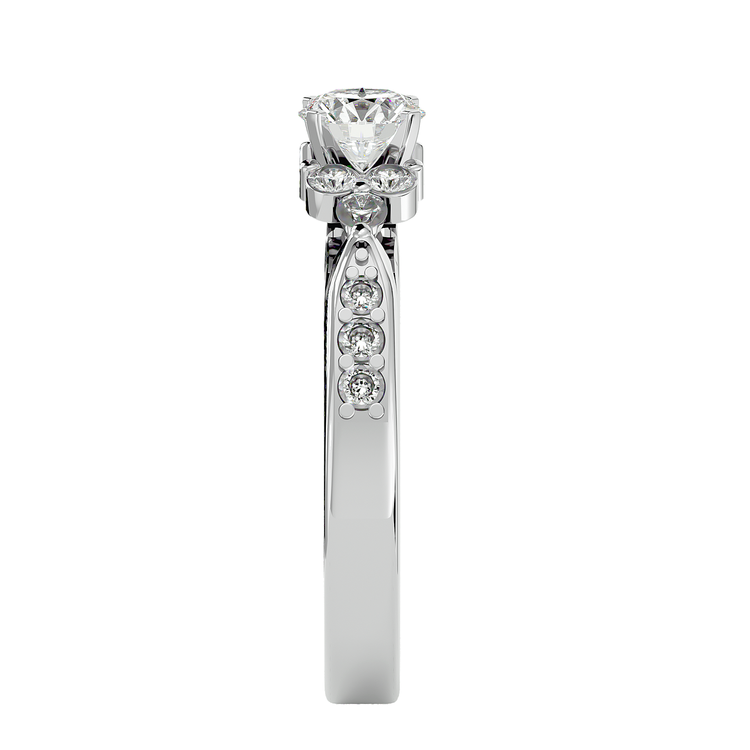 Flora Solitaire Ring