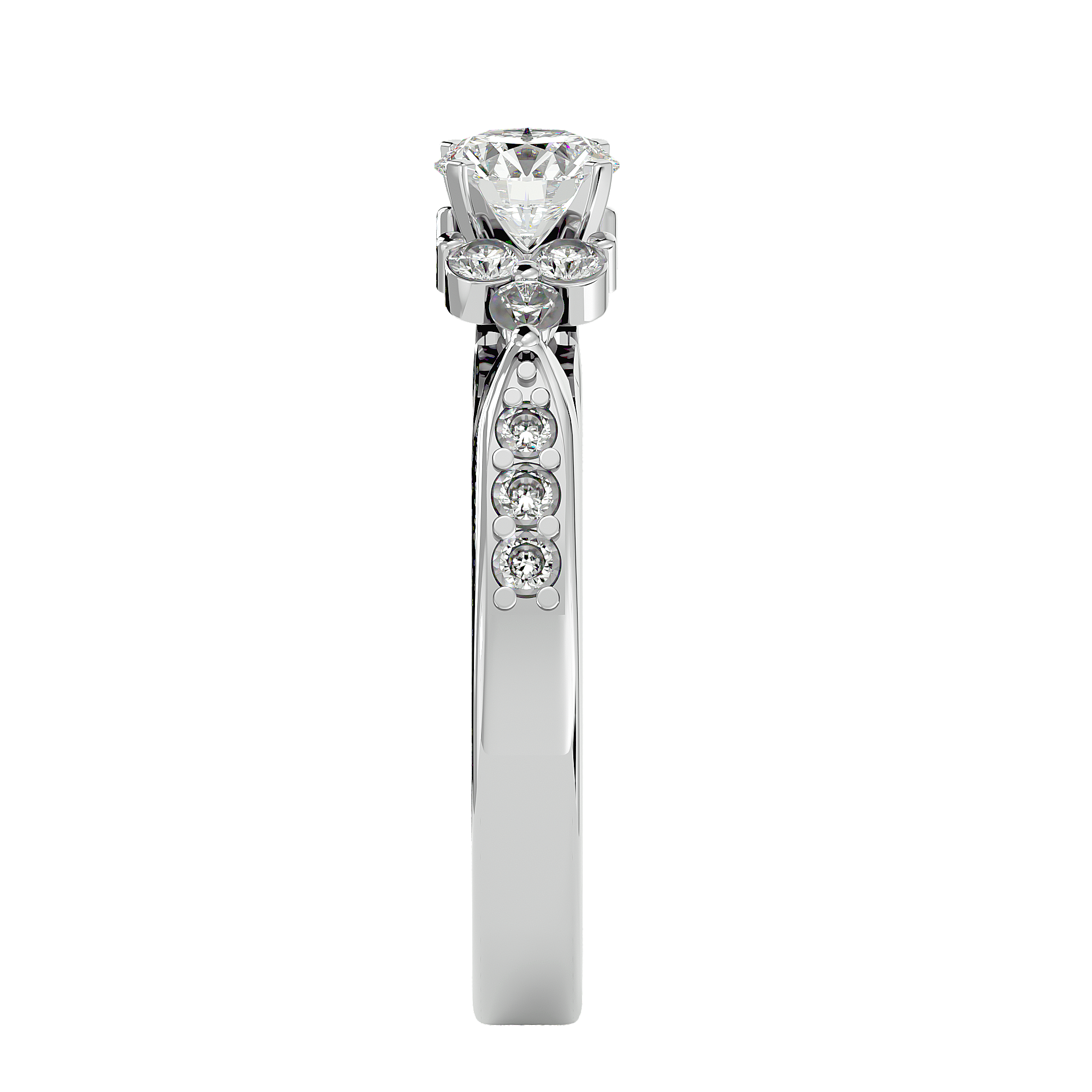 Flora Solitaire Ring
