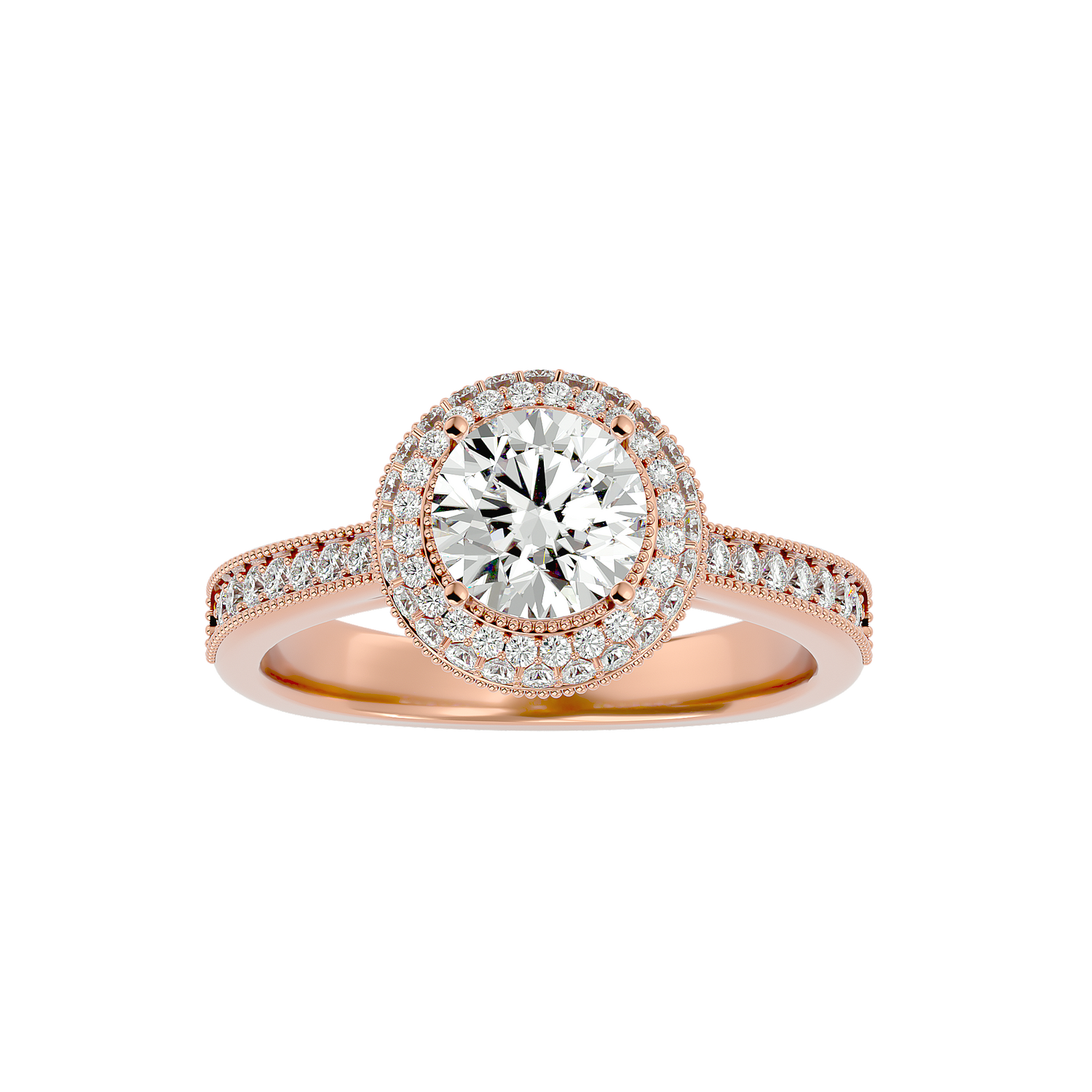 Rosa Halo Ring