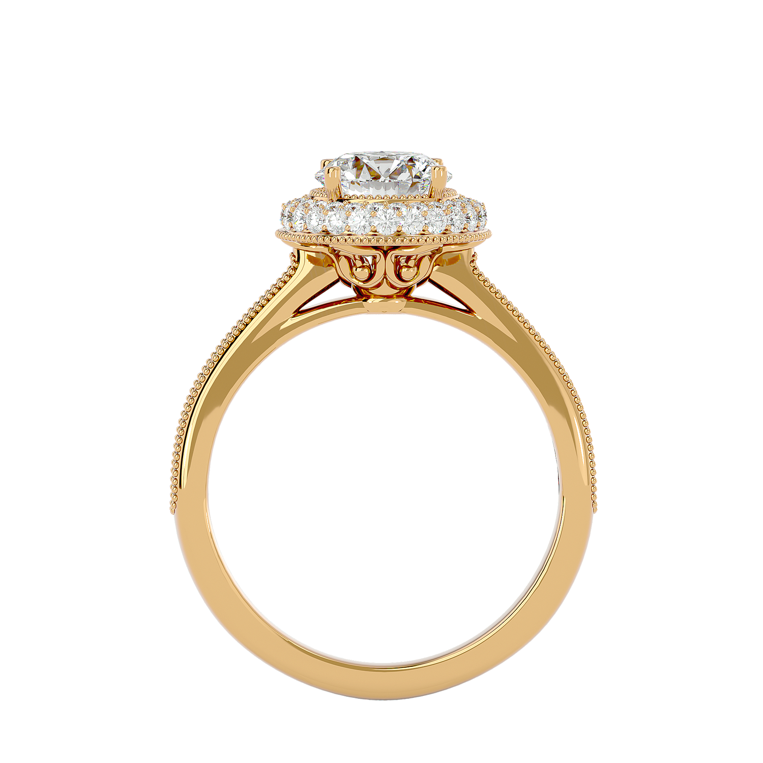 Rosa Halo Ring