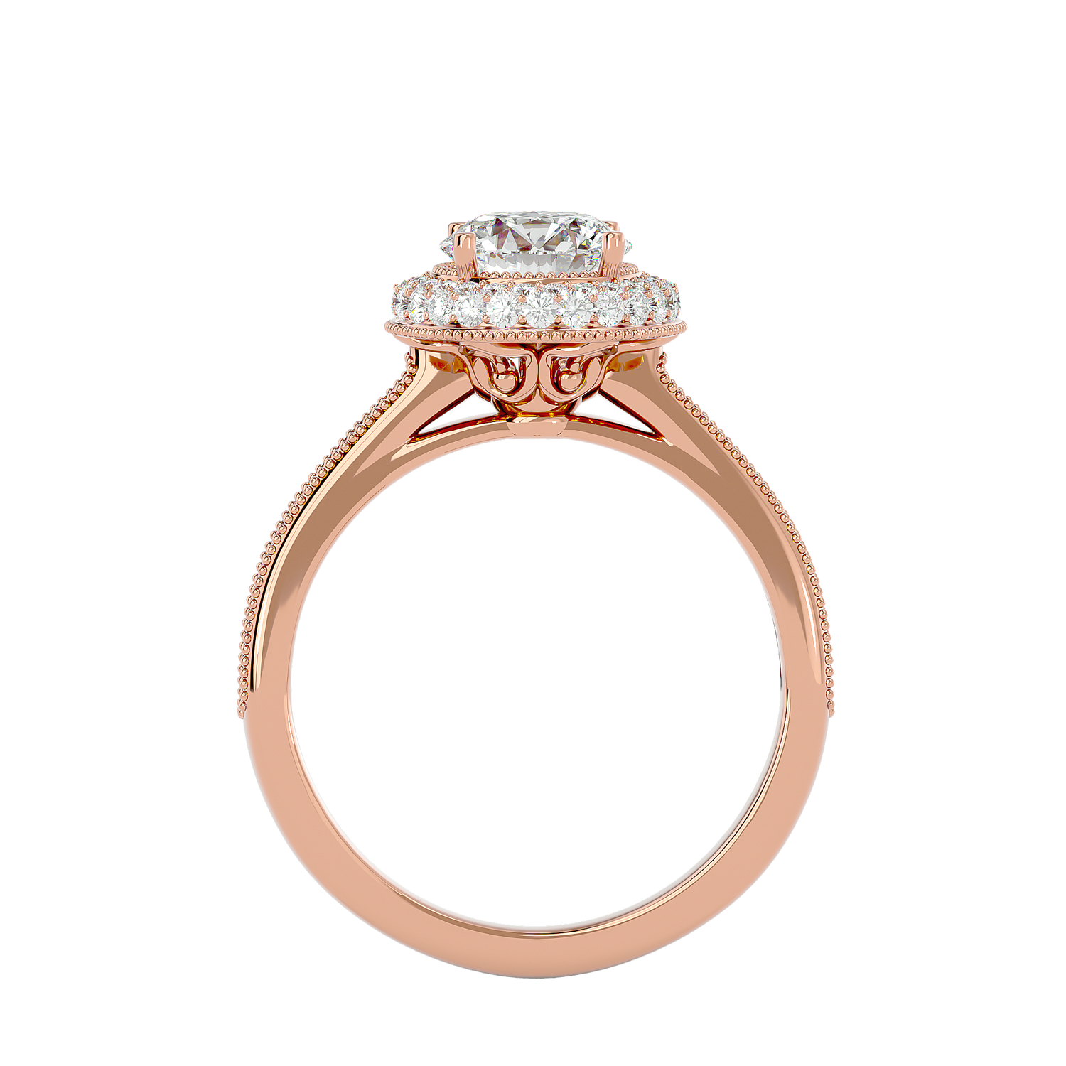 Rosa Halo Ring