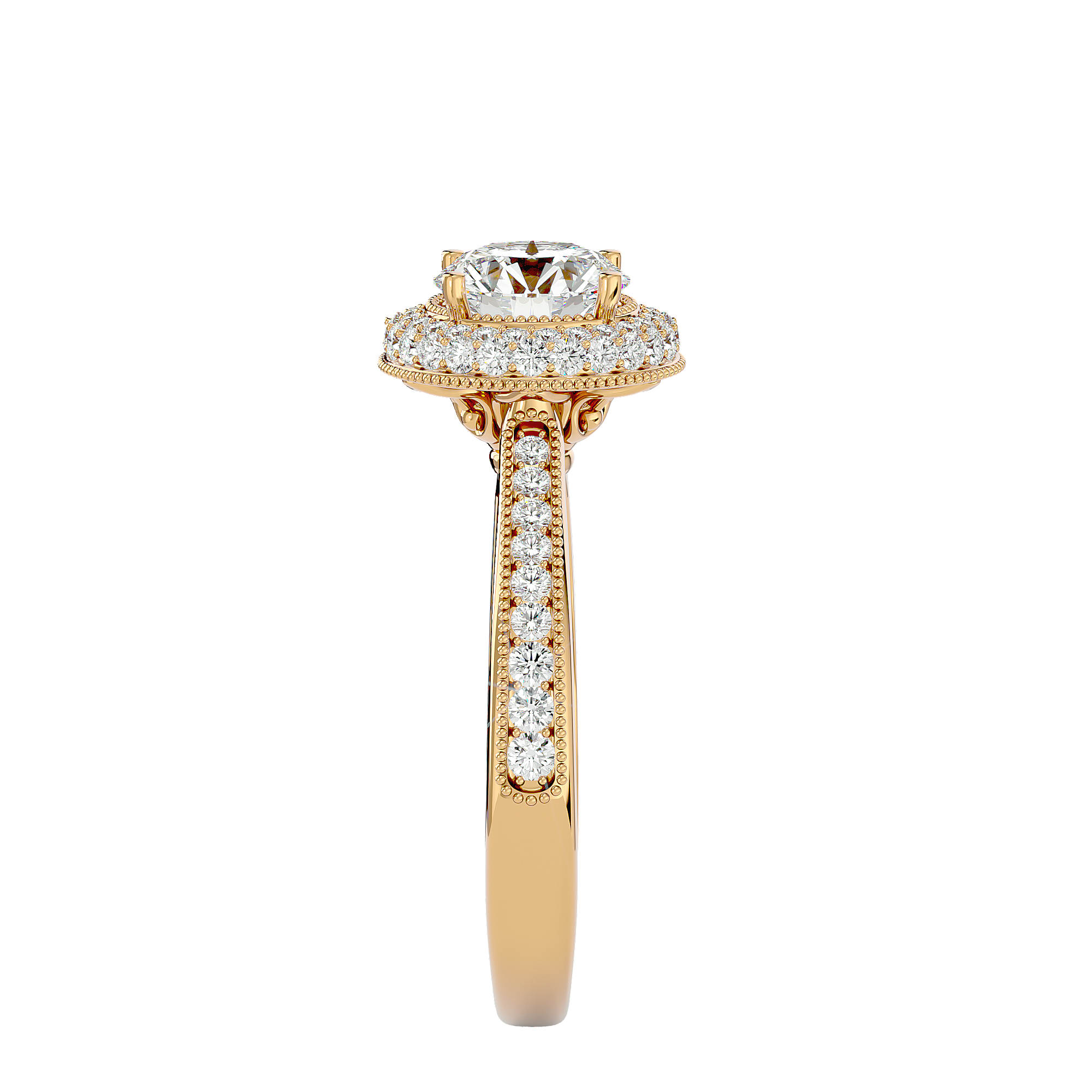 Rosa Halo Ring