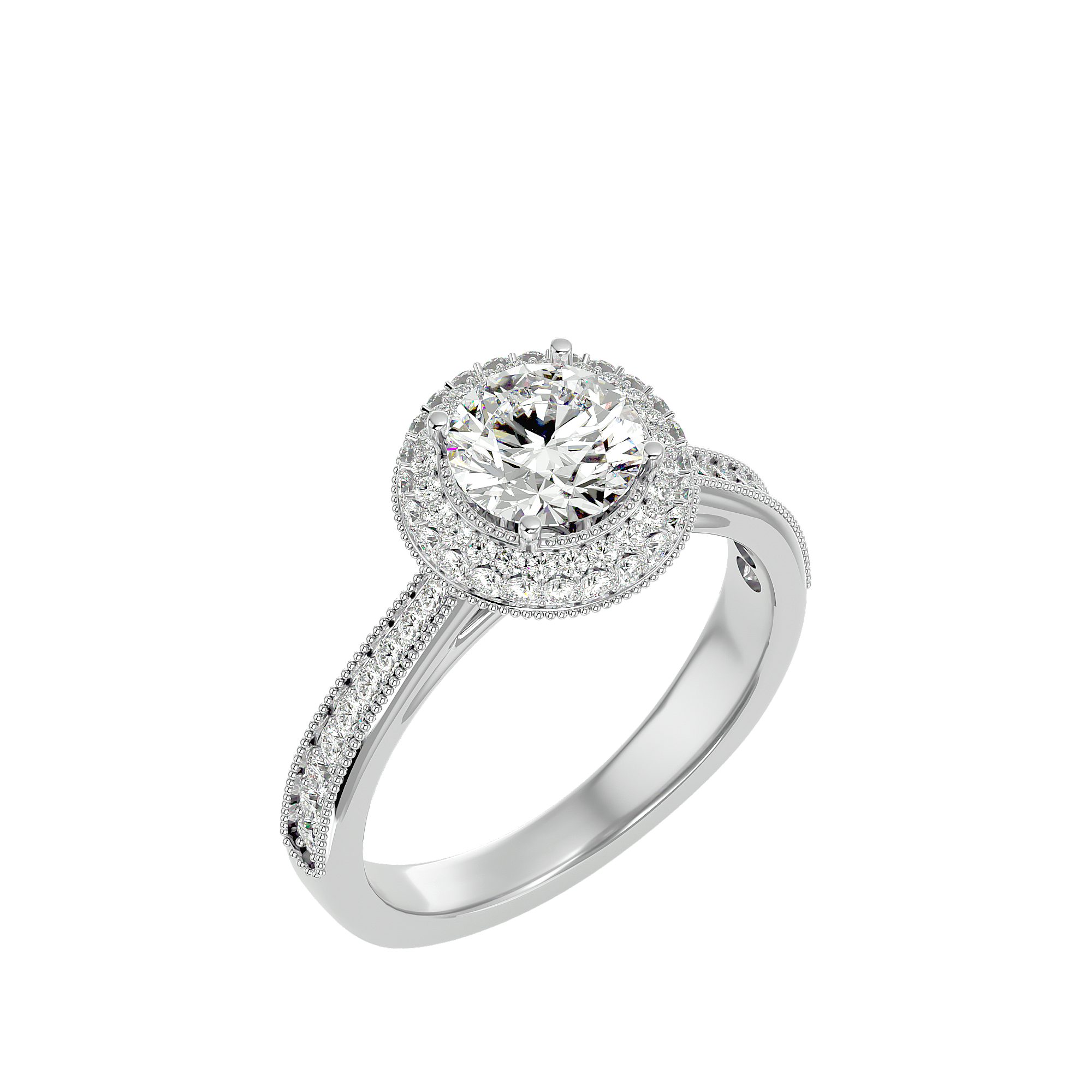 Rosa Halo Ring
