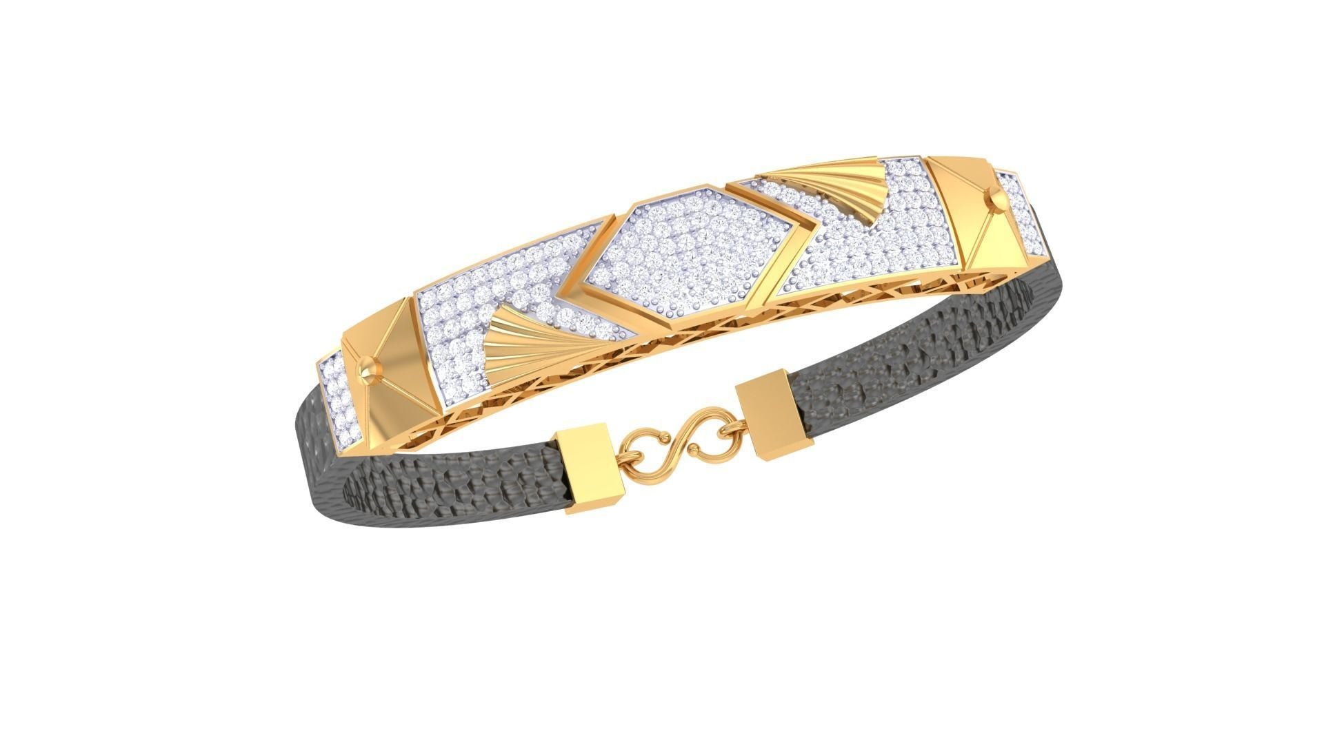 Madison Diamond Mens Bracelet