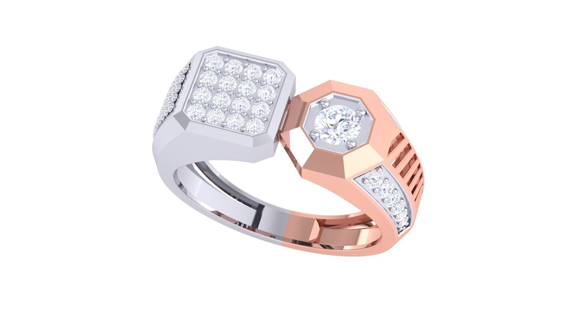 Hugo Solitaire Mens Ring