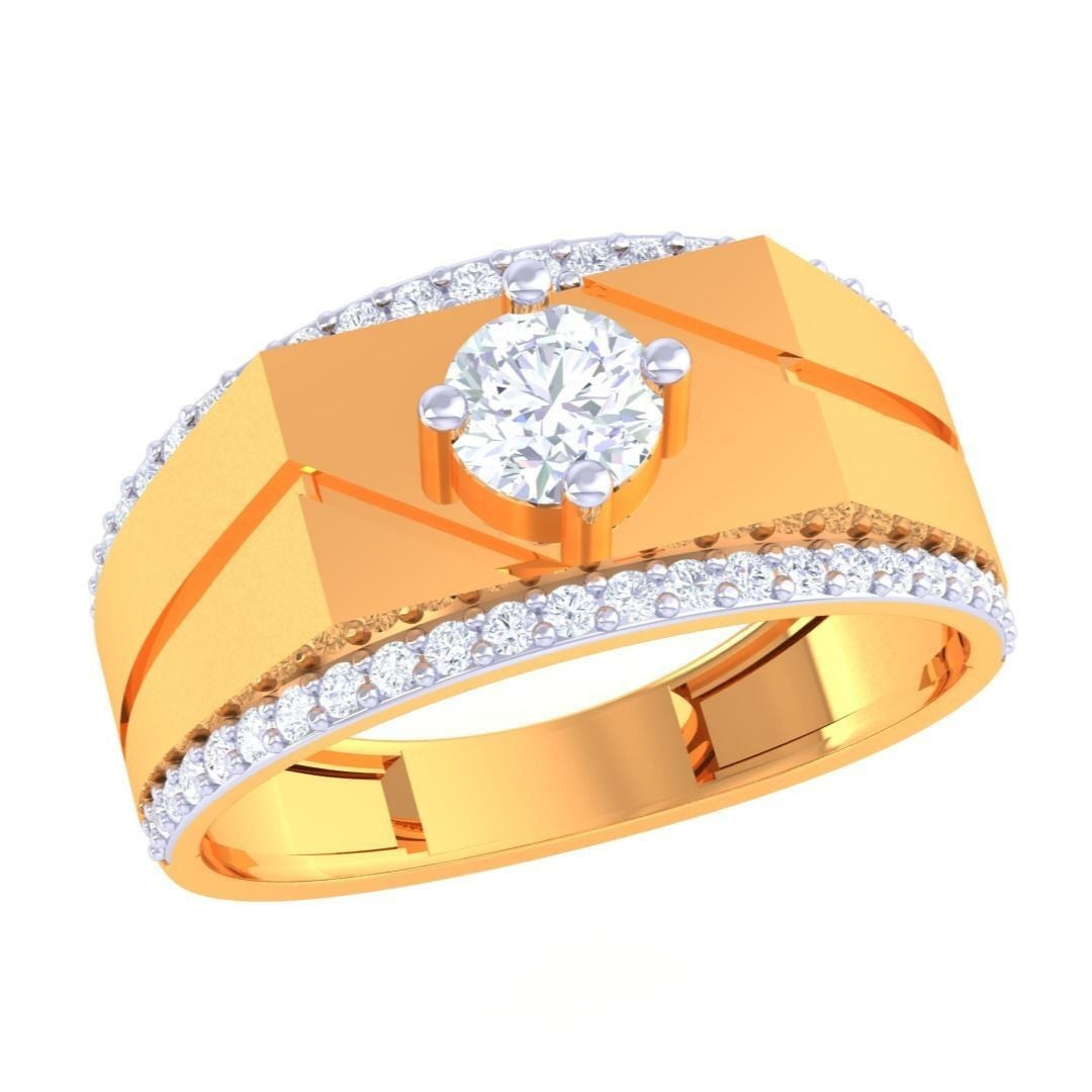 Ignatius Solitaire Mens Ring