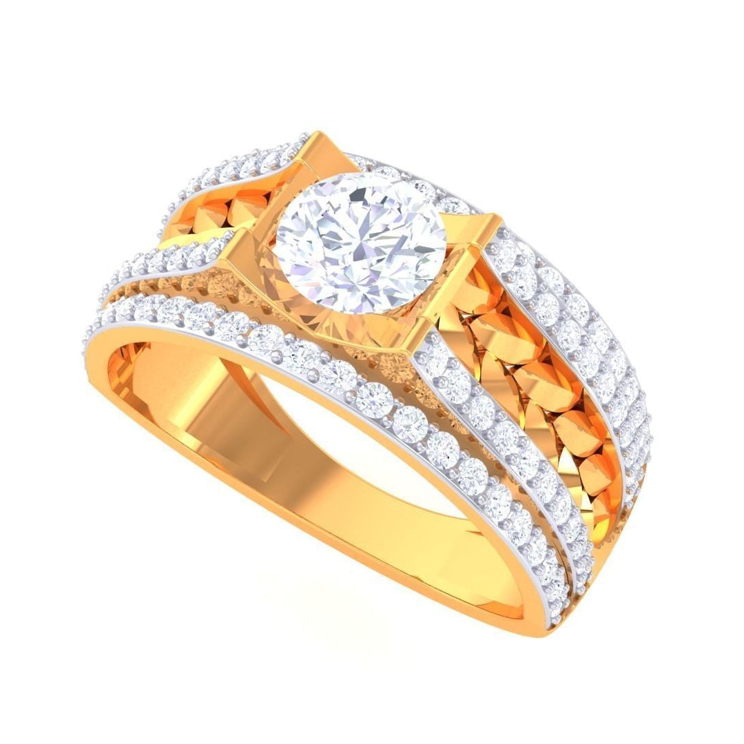 Ian Solitaire Mens Ring