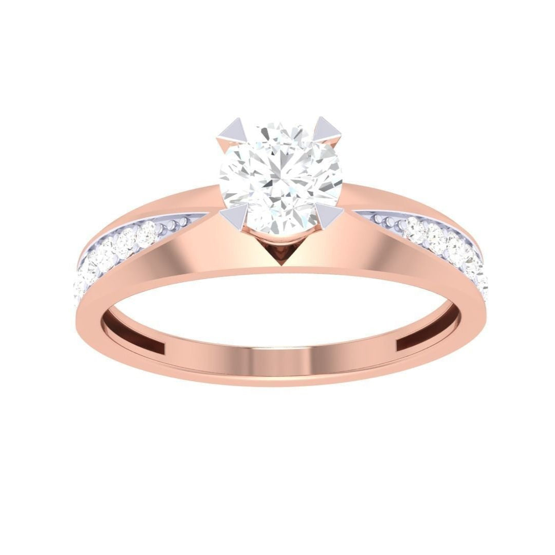 Rose Solitaire Ring