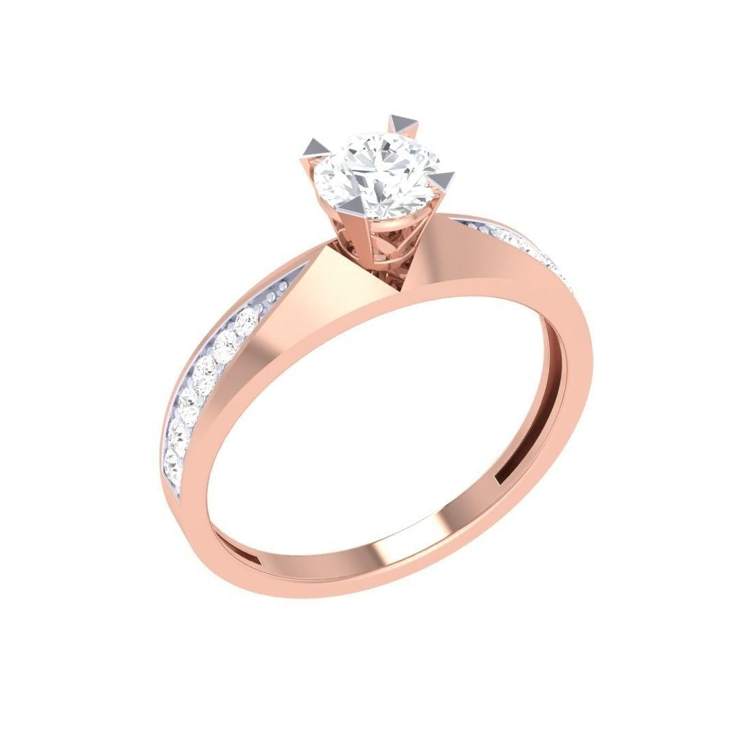 Rose Solitaire Ring