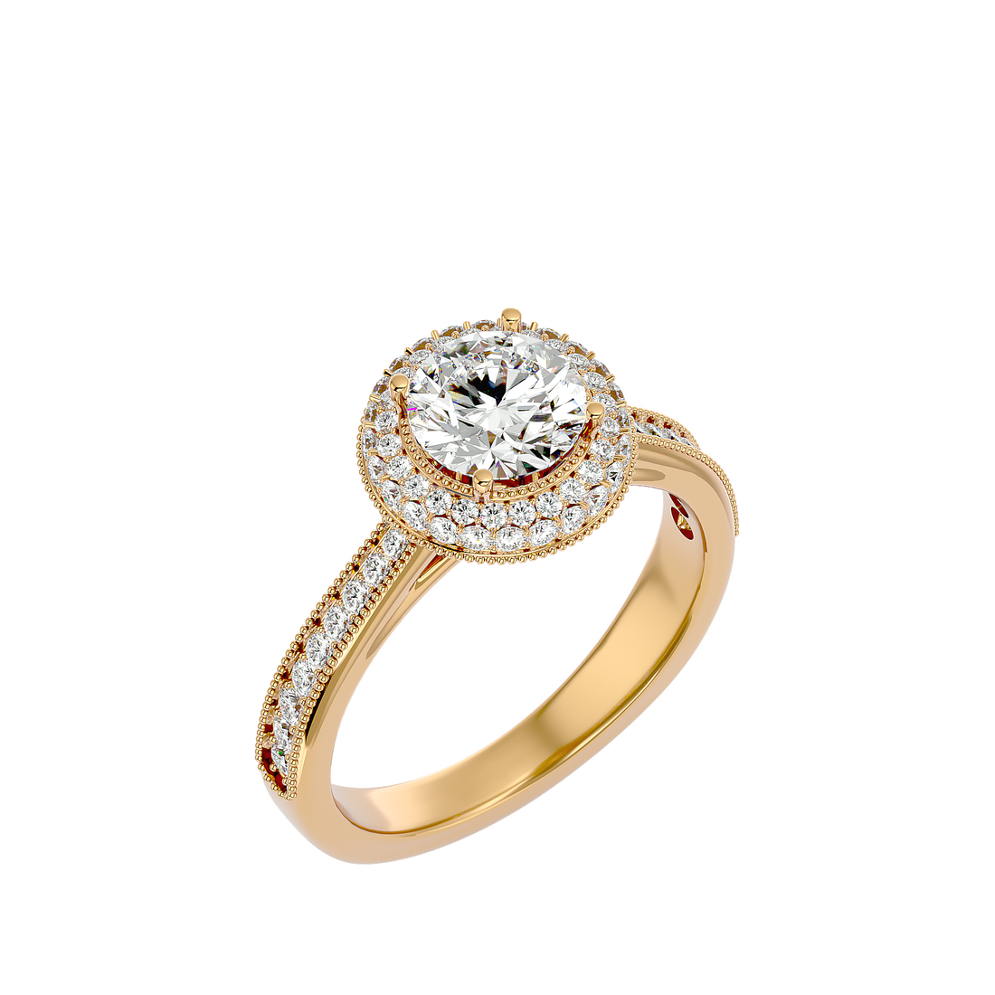 Rosa Halo Ring