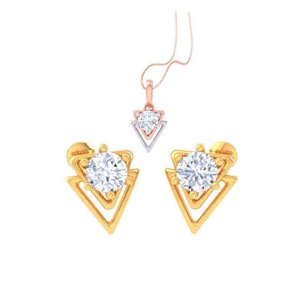 Emily Solitaire Pendant Set