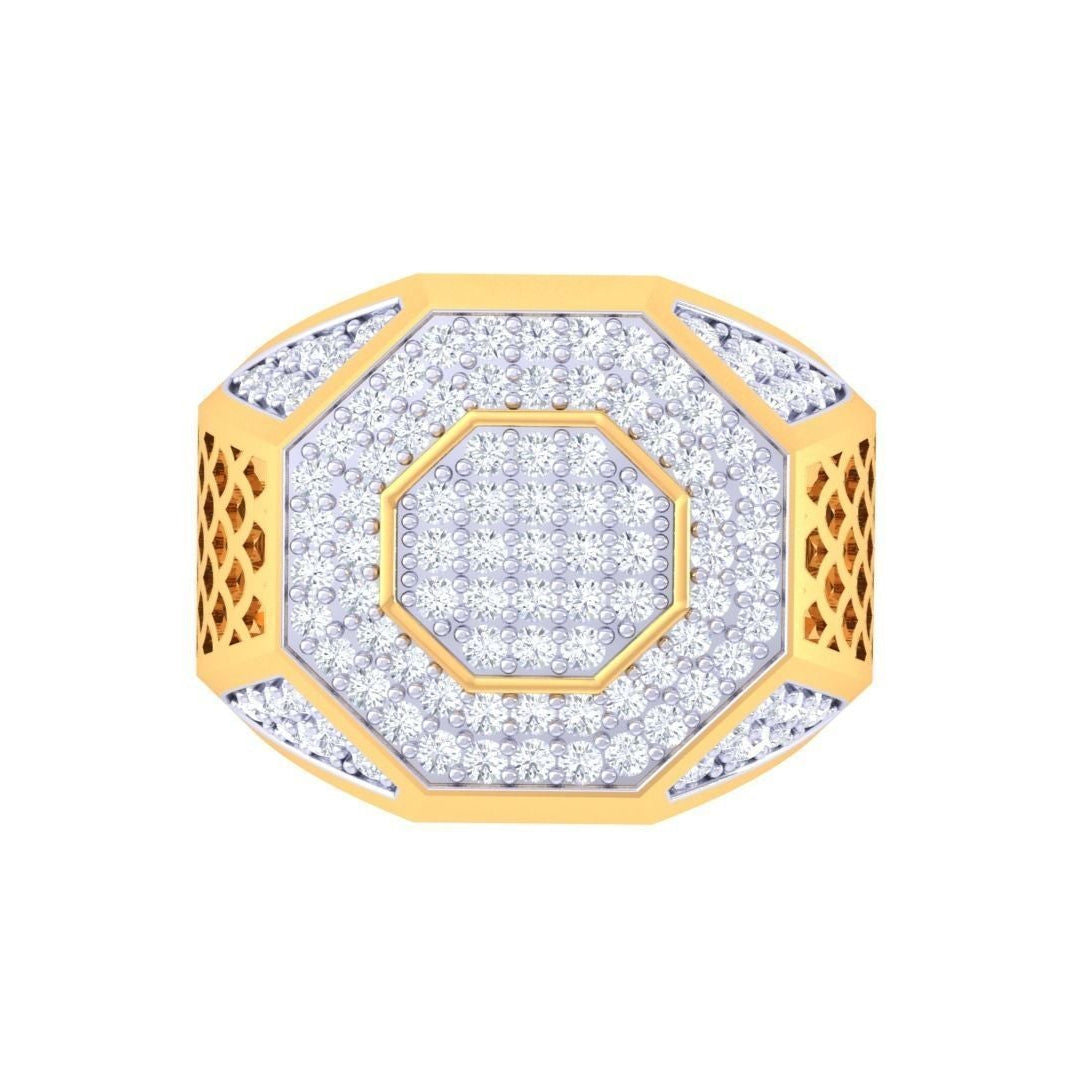 Geraldo Diamond Mens Ring